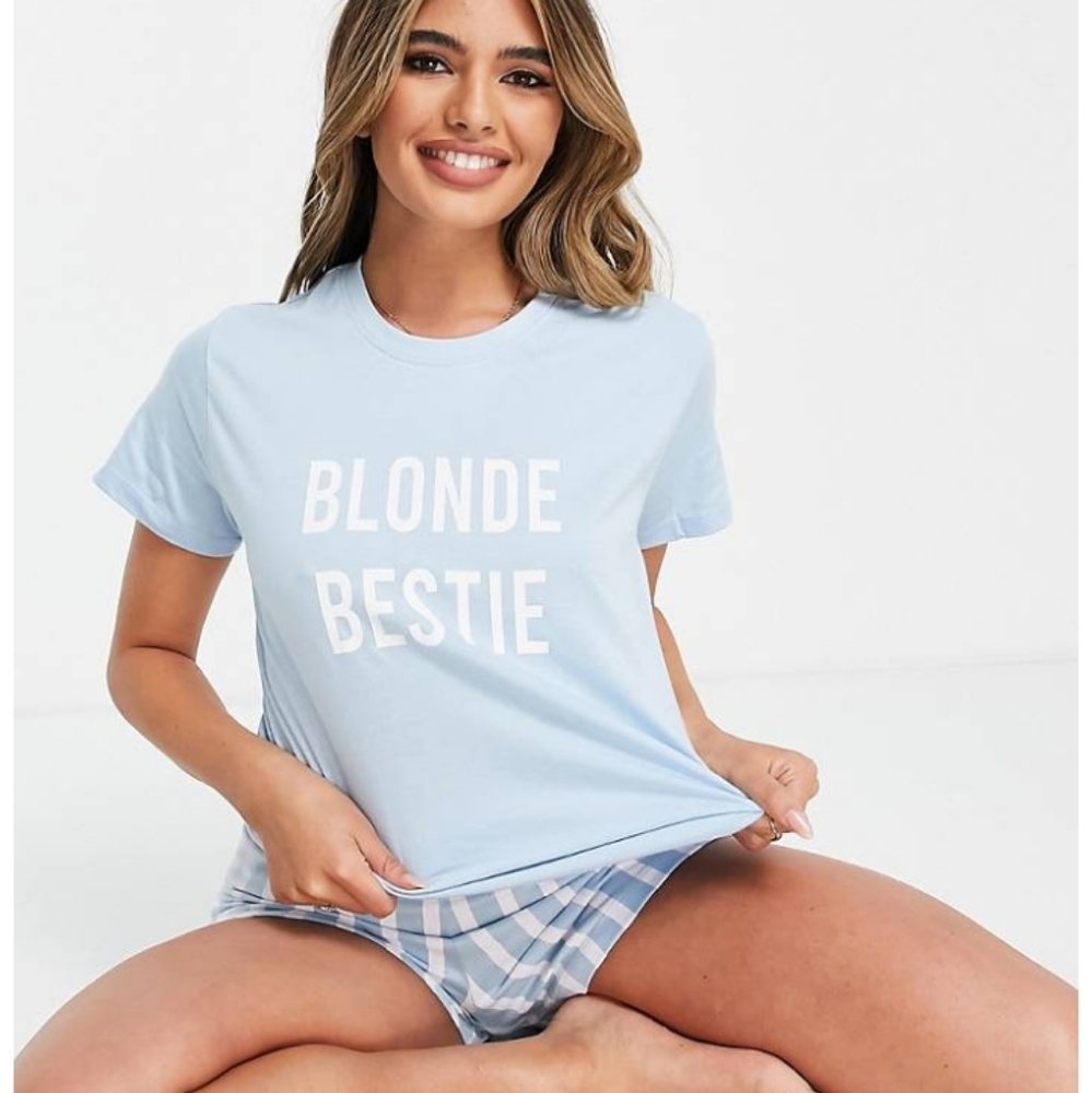 New 2pc 💯%COTTON Threadbare lounge coords PJ t-shirts & shorts #A181J